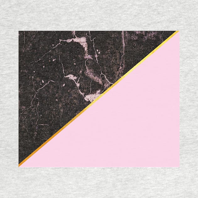 Pink and gold abstract, marble by ColorsHappiness